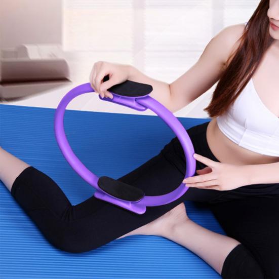 Pilates Ring Anti-slip Handle Pelvic Floor Muscle Trainer Thigh Workout Toner Elastic Resistance Band Pilates Circle Home Gym Fitness Equipment