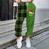 Women's Casual Fashion Christmas Printed Casual Pants, Sanitary Pants, Drawstring Elastic Waist Leggings