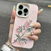 Чехол для телефона для iPhone 17e 16e Air 17 16 15 14 Plus 13 12 11 Pro Max Мягкий Защитный Элегантный Китайская Тушь Розовый Цветок Мягкий Чехол