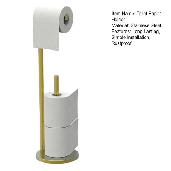 Отдельно стоящий держатель для туалетной бумаги с нескользящей устойчивой основой, простая сборка, большая емкость