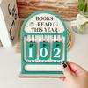 Book Read This Year Counter Wooden Sign Reading Tracker for Bookshelf Home Library Decor Book Lover Gift for Librarian Reader Teacher