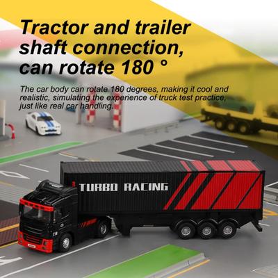 Tubro Racing 1:76 C50 Грузовик Контейнеровоз Мини Набор Машинок на Радиоуправлении Полностью Пропорциональные Игрушки для Детей Взрослых