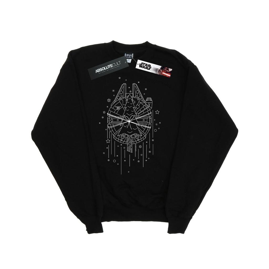 Star Wars Mens Millennium Falcon Christmas Tree Delivery Sweatshirt