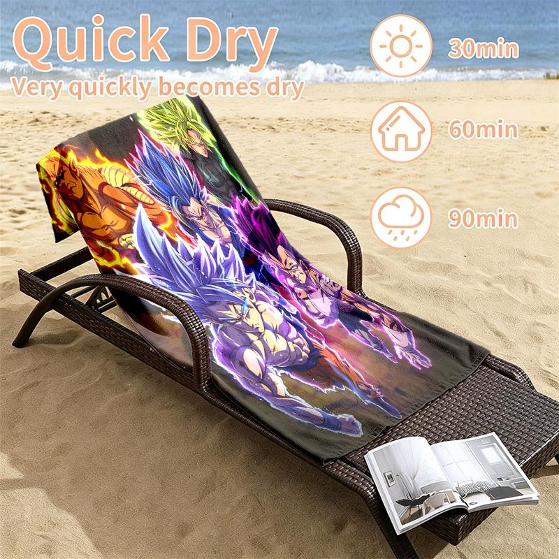 Dragon Ball Beach towels also serve as bath towels summer essential a musthave for the outdoors the beach and the pool