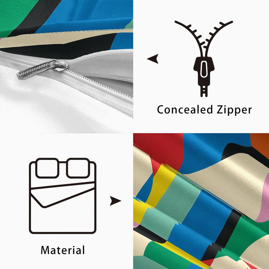 Пододеяльник с геометрическим узором, комплект постельного белья из 3 предметов