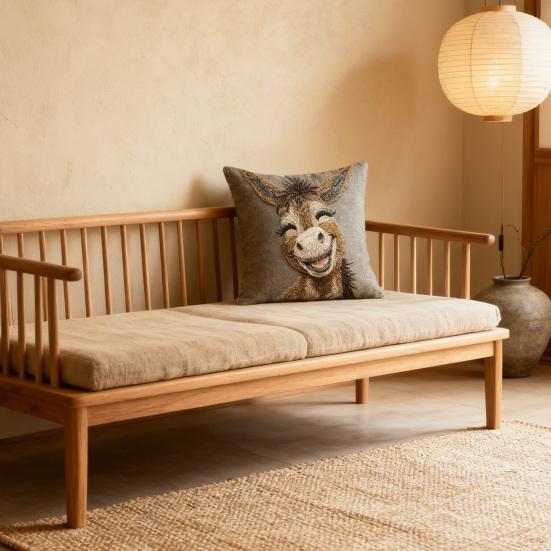 Наволочка Yousheng с принтом осла, простой в уходе дизайн, мягкий дышащий чехол для подушки, диван, спальня, патио, домашний декор