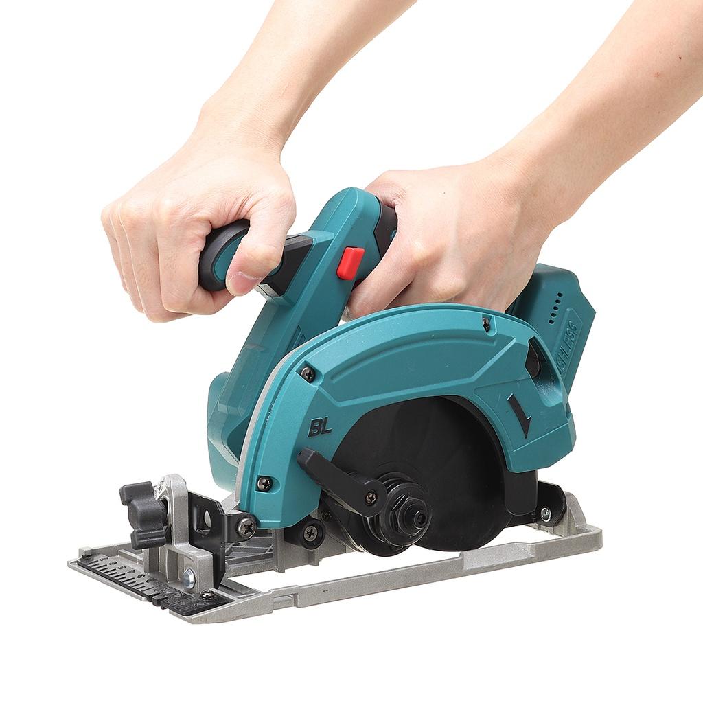 Бесщеточная электрическая циркулярная пила 1200 Вт, 18 В, 5000 об/мин, электрический деревообрабатывающий режущий электроинструмент для батареи 18 В