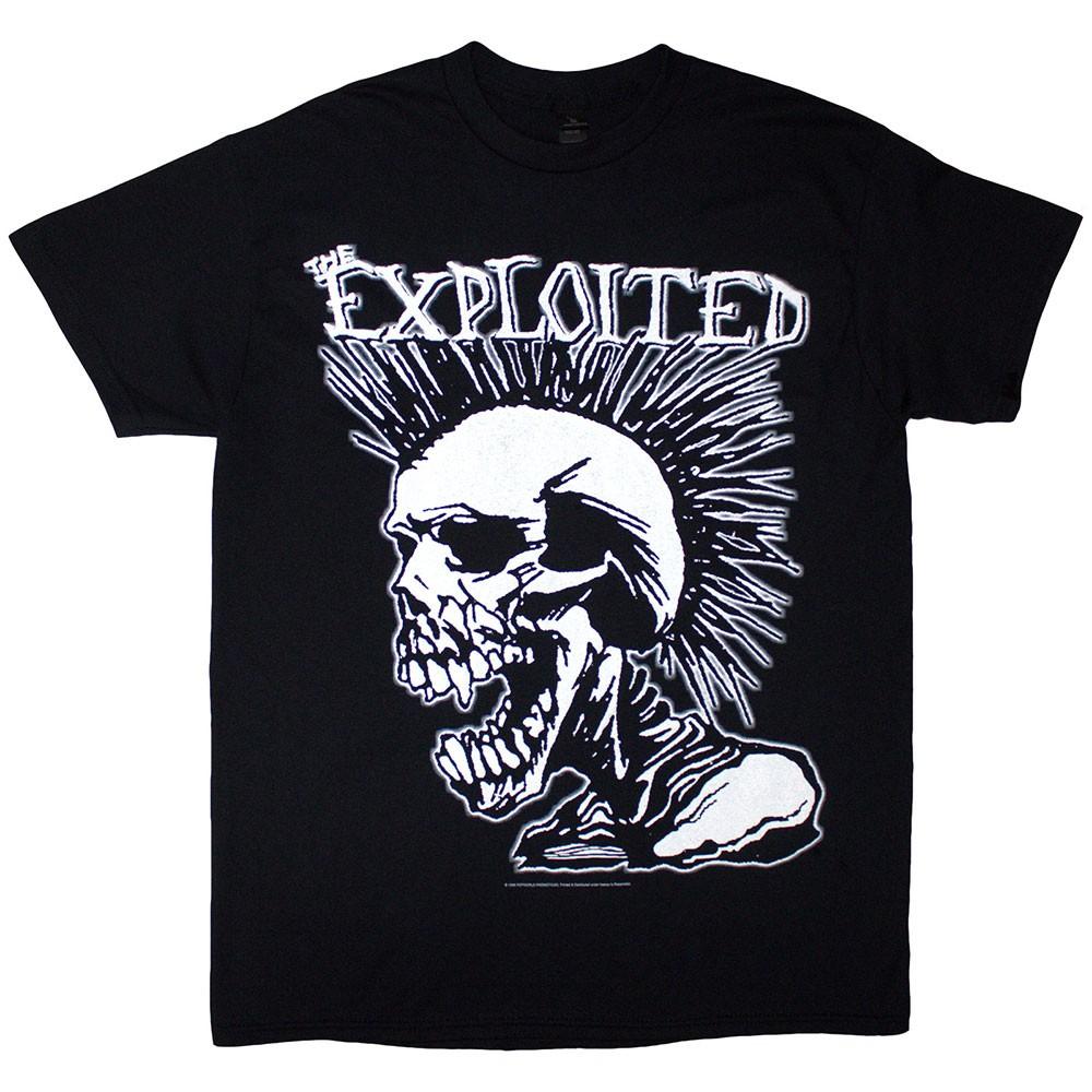 The Exploited Mohican Skull Official Tee T-Shirt Mens