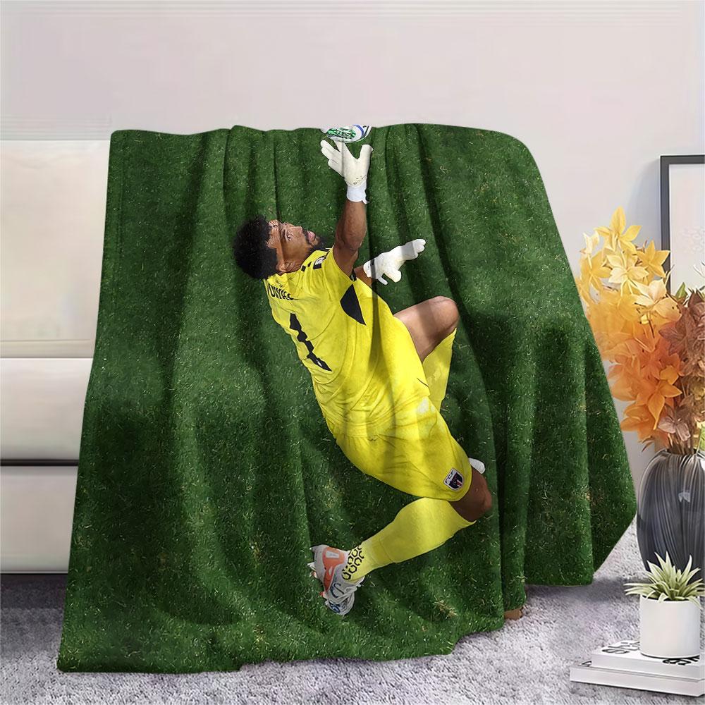 Vozinha Printed Flannel Blanket, soft throw for bedroom sofa, washable,soccer fan merchandise, great gift.