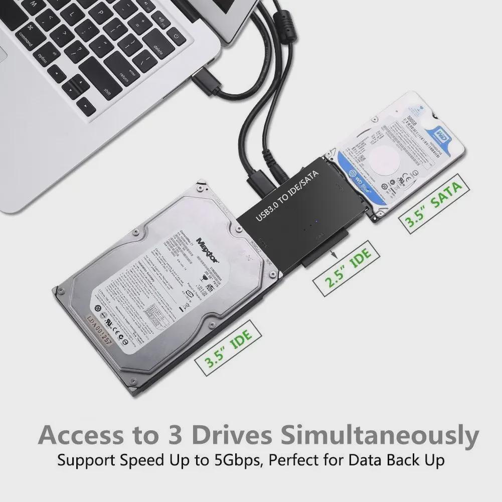Адаптер жесткого диска USB3.0 - SATA/IDE для 2,5/3,5-дюймовых дисков