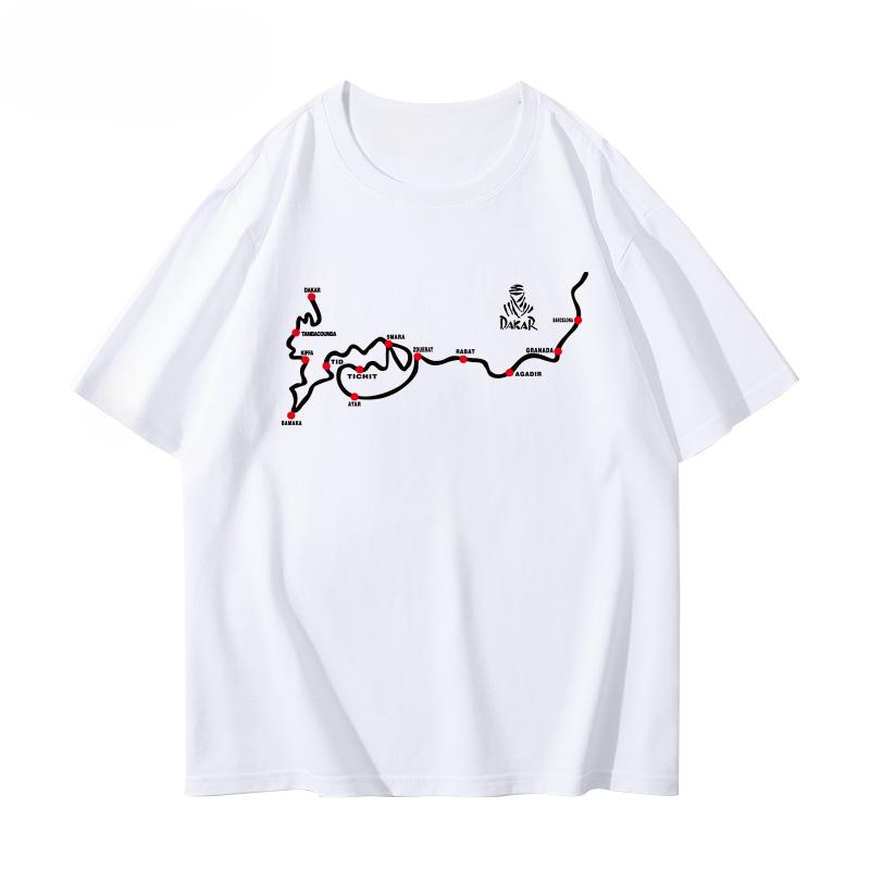 Ралли Дакар 2025 Футболка с коротким рукавом для бездорожья Электромобиль Грузовик Мотоцикл Командная гонка Памятная одежда Футболка для мужчин и женщин