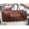 Men's Genuine Vintage  Leather Large Duffle Travel Gym Weekend Overnight Bag