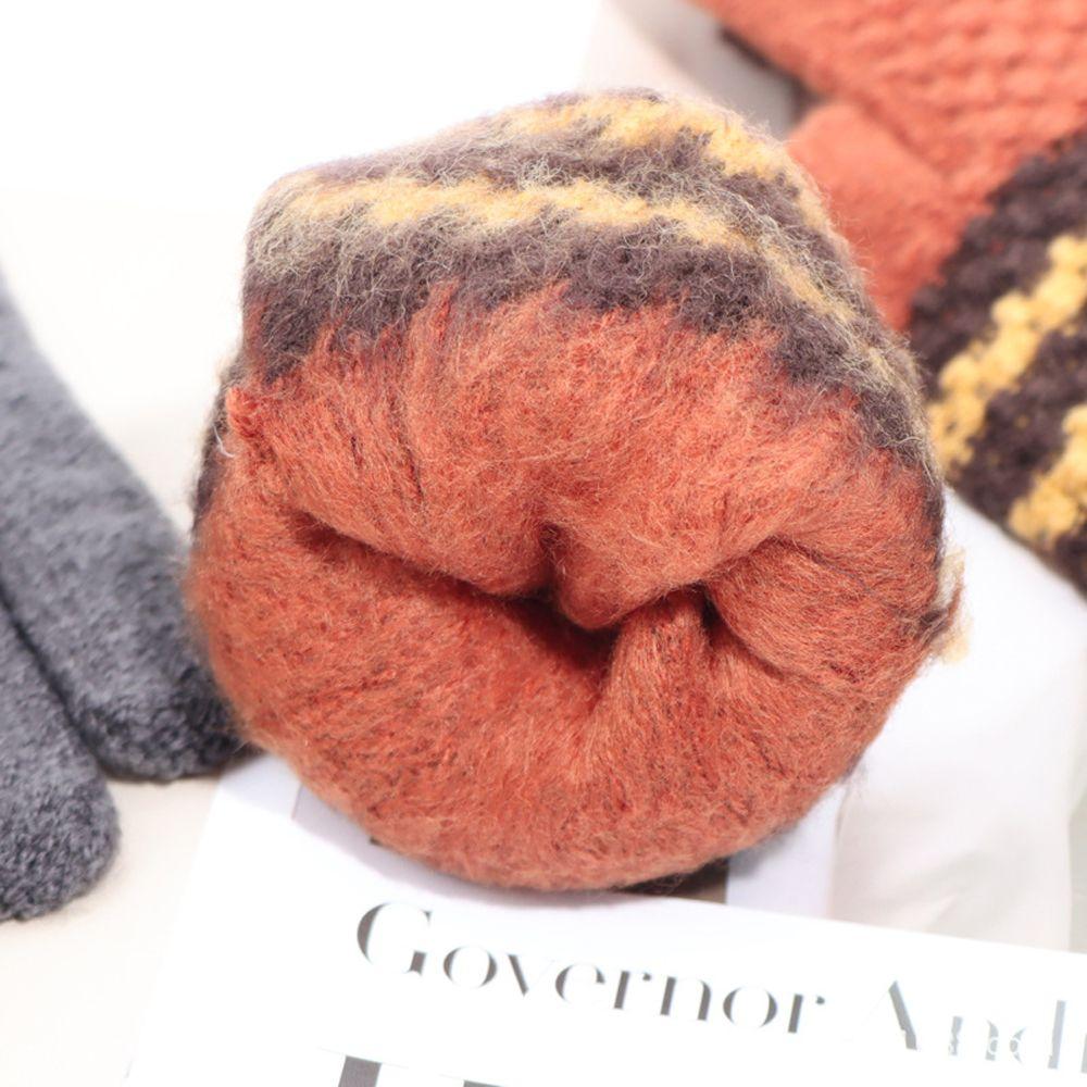 Cycling Korean Style Mittens Show Two Fingers Women's Knitted Gloves Ladies Winter Accessories