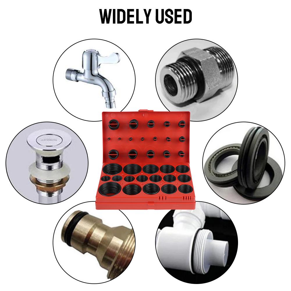 Для автомобильного гаража водопроводный трубопровод уплотнительное кольцо O-образной формы с пластиковой коробкой 419 шт. Ассорти резиновых колец O-образной формы