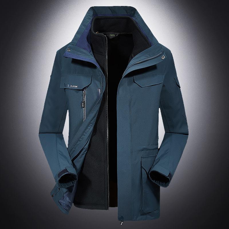 Осенняя уличная куртка с пуховой подкладкой может быть ветрозащитной и теплой курткой Мужская одежда