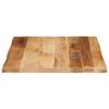 VidaXL Dessus de table bord vivant 60x60x2,5 cm bois de manguier brut, dessus de table en bois, dessus de table d'appoint, 370666
