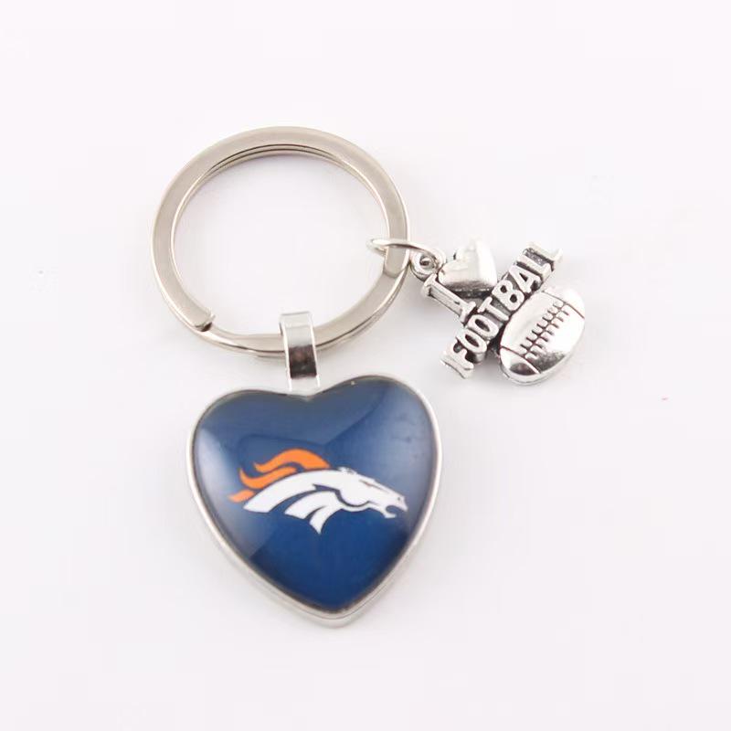 NFL Gem Raiders Chiefs Bills Buccaneers Keychain - Decorative Accessory for American Football Teams
