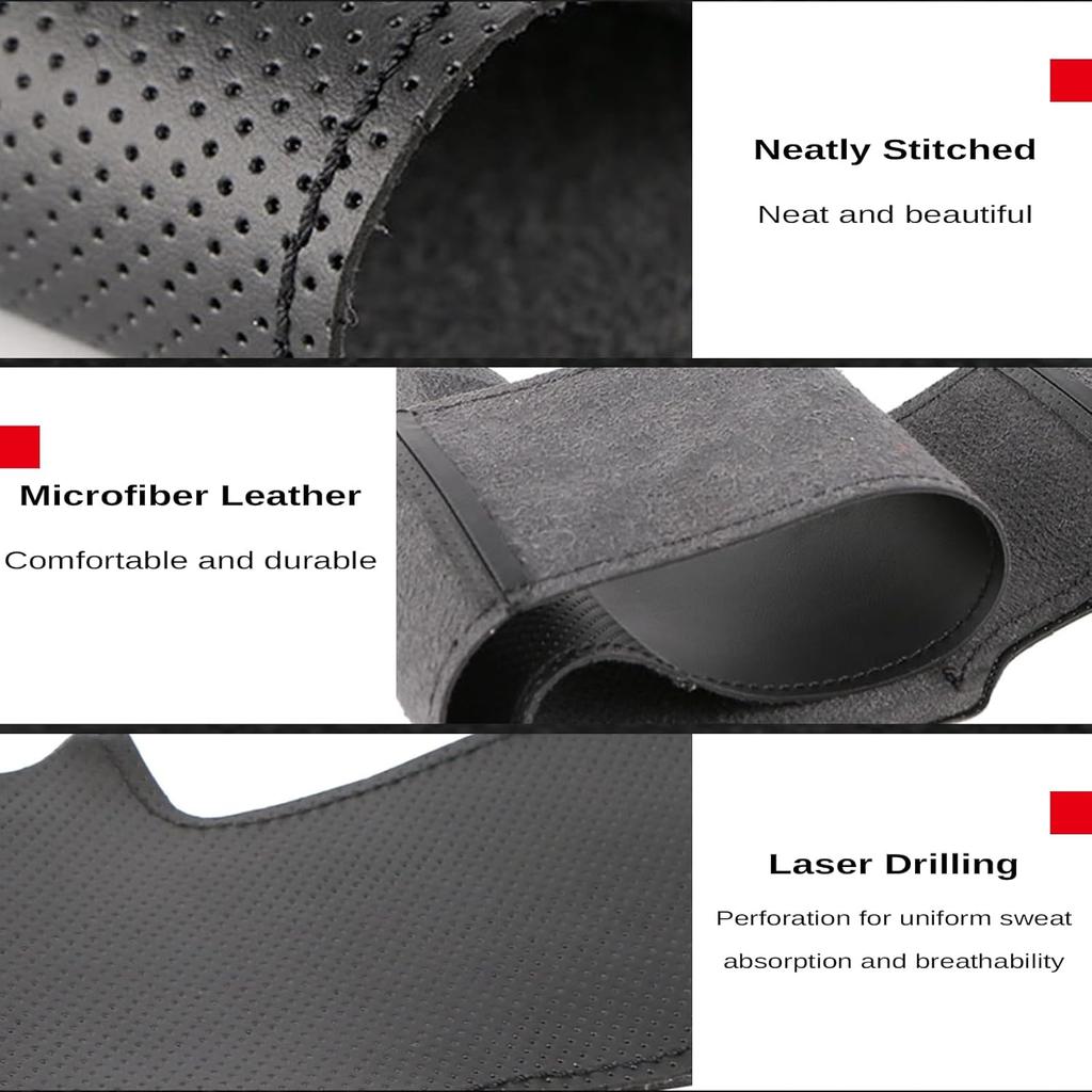 Чехол на руль автомобиля из микрофибры и кожи, обмотка руля, подходит для Mercedes Benz AMG C43 E53 S63 GLE G63, Черный