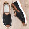 Men's Old Beijing Cloth Shoes Single Shoes Embroidery Spring and Autumn New Breathable One-pedal Lazy Shoes Black Casual Shoes