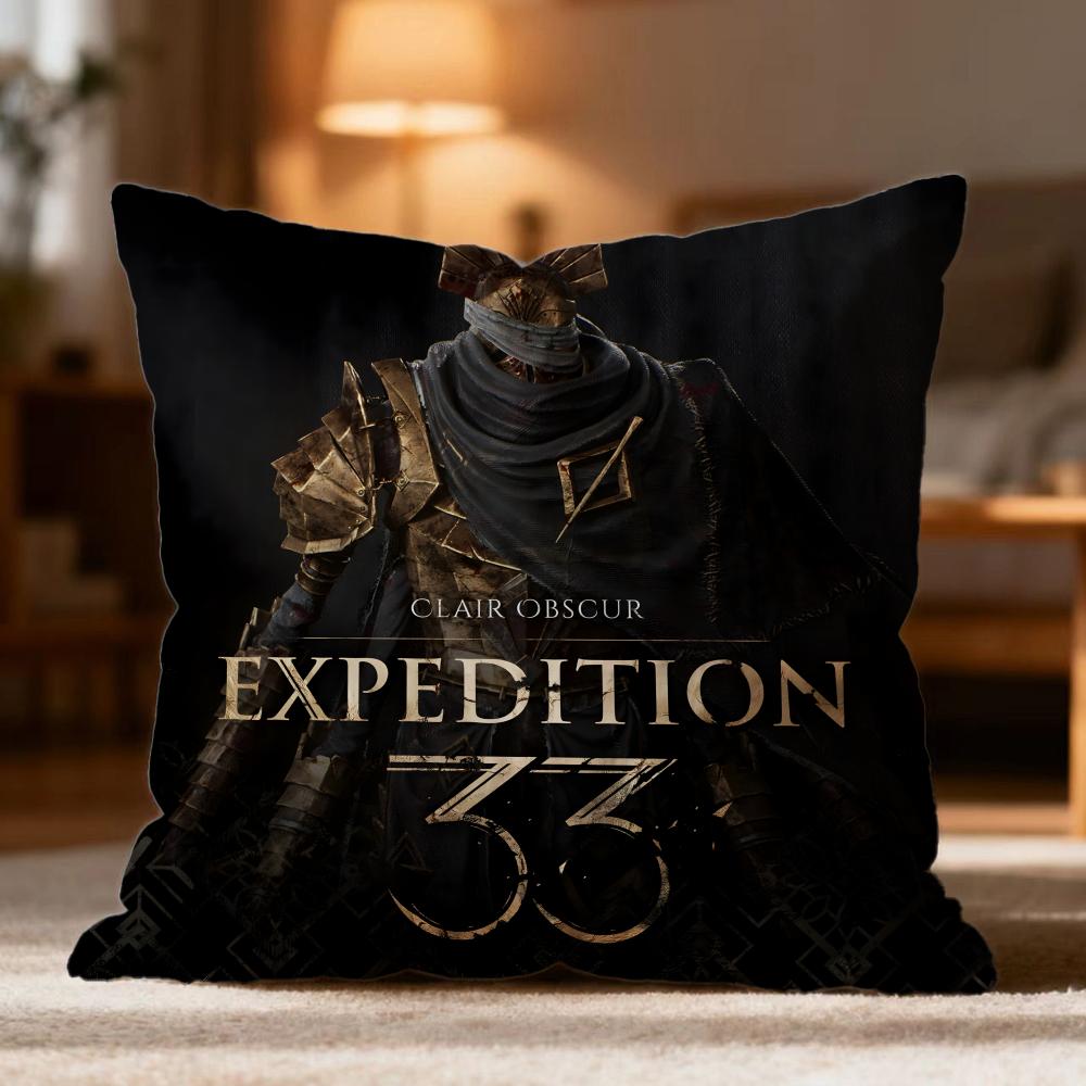 Hot CClair Obscur Expedition 33ew Cushion Cover Soft Washable Pillow Case Multi-Scene for Couch Bed Travel Office Use
