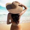 Большая Солнечная Соломенная Складная Пляжная Шляпа Солнцезащитная Шляпа Женская Летняя Корейский Стиль Отпуск Путешествия Морской Берег Солнцезащитная Шляпа