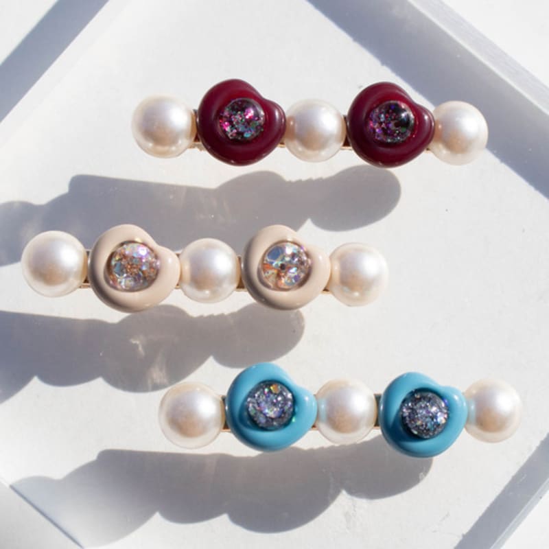 luvinball Pebble & Pearl Hair Clip