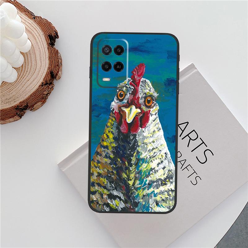 Chicken Hen Rooster Case For Oppo A80 A78 A98 A40 A60 A18 A38 A58 A15 A17 A77 A74 A94 A54 A57S A16 A76 A96 Cover