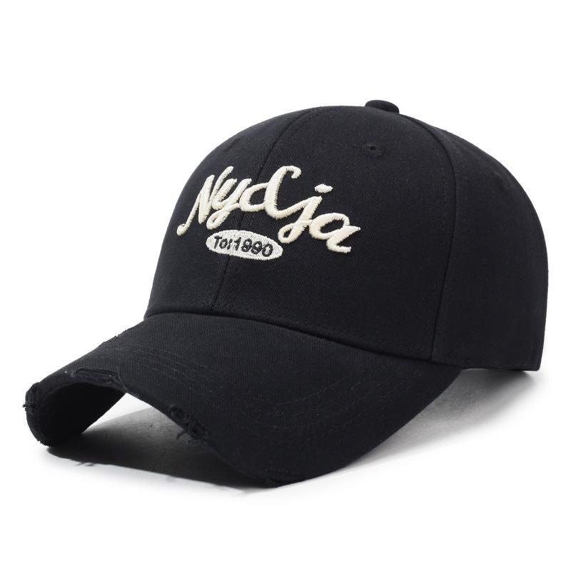 Spring And Autumn Hardtop Versatile Baseball Cap Men'S And Women'S Embroidered Alphabet Sun Cap Outdoor Casual Cap Tide