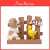 Cute Cartoon Fence Duck Dog Mini Model Ornament For Home And Garden Decoration
