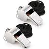 2pcs Referee Whistles Stainless Steel Super Loud Sports Whistle with Lanyard Coaches Soccer Football Rugby Emergency Whistle