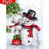 Diamond Embroidery Christmas Snowman Bear Full Square Rhinestones For Diamond Painting Landscape Cross Stitch Home Decor