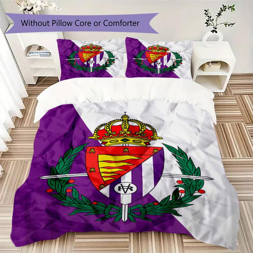 Real Valladolid Pattern Bedding uilt Set uilt Cover Pillowcase Home Decoration Birthday Gift (1 * duvet cover + 2 * pillowcase without core)