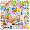 100 Small Size 4Cm Castle Mix And Match Small Fresh Party Graffiti Sticker Cartoon Computer Water Cup Text