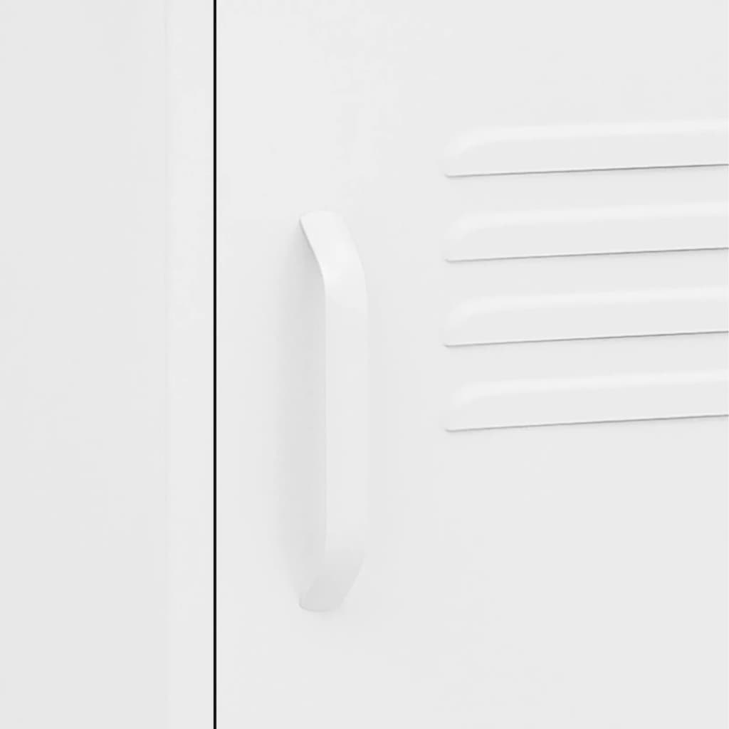 Nightstands 2 pcs White 35 x 35 x 51 cm Steel