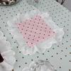 Washable Heat-Insulating Mat Girly Style Lace-Trimmed Mat Home Decor Polka Dot Coaster Tea Party