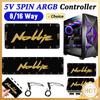 5 В 3PIN ARGB контроллер 8-канальный адресуемый ARGB разветвитель поддержка SignalRGB OpenRGB SATA питание для расширенного интерфейса материнской платы