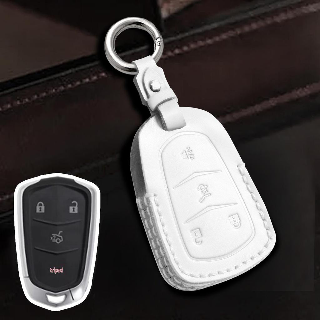 Кожаный чехол для ключа Cadillac для CT4/CT5/CT6/XT4/XT5/XT6 - Премиальная защита.