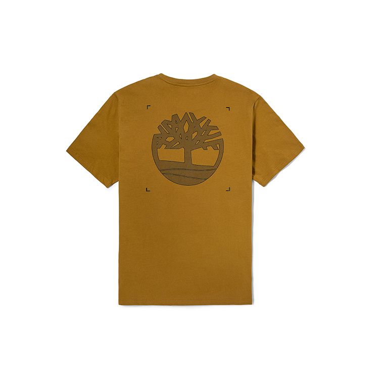 Timberland Casual Sports Printed Round Neck Short Sleeve T-Shirt Men Tops Wheat A2D6D-P47