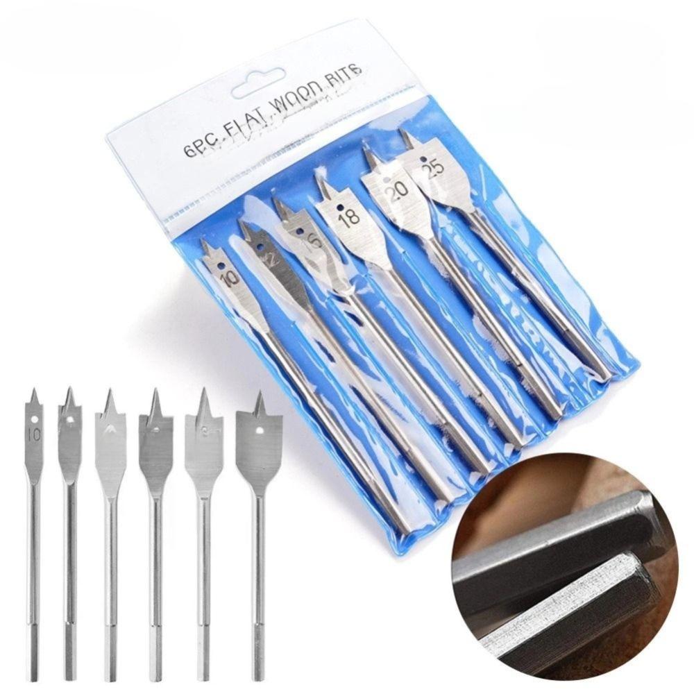 6Pcs/Set Hexagonal Handle 8mm Wood Plate Opener 10-25mm Hexagonal Shank NEW Carpenter's Bit