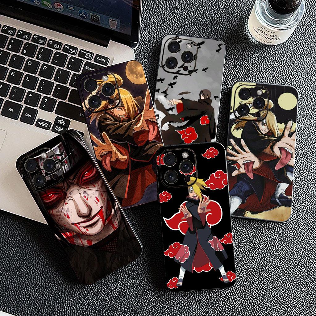 for Apple iPhone 17 16 Plus 13 12 Pro Max Mini X XR ProMax 16E 15+ 16Plus Air Phone Case Deidara Narutos Itachi Uchiha Akatsuki