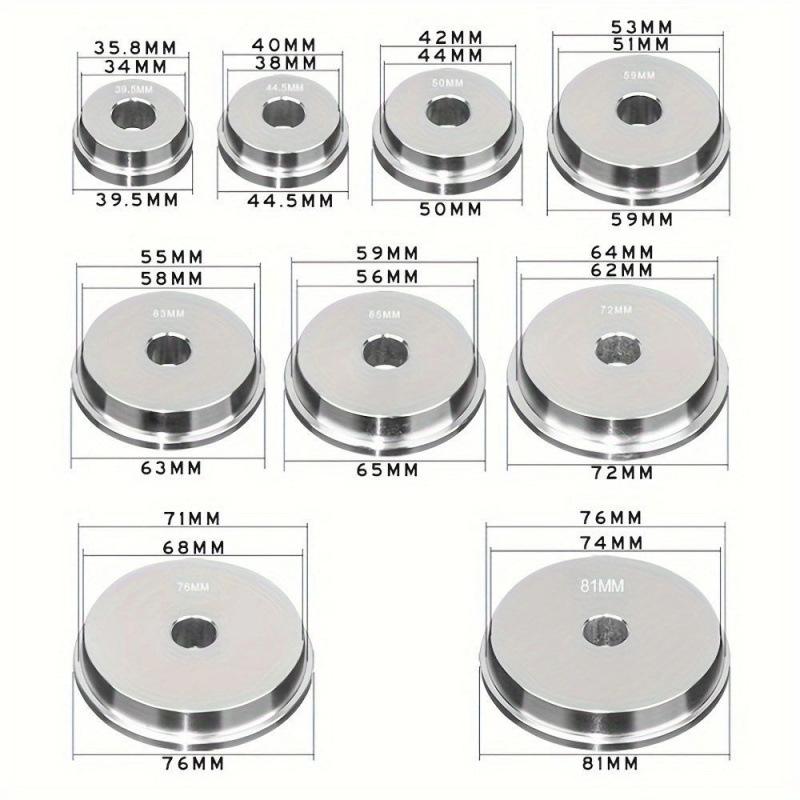 10 Pieces Bushing Press Box Aluminum Kit Auto Car Repair Tool Pull and Sleeve