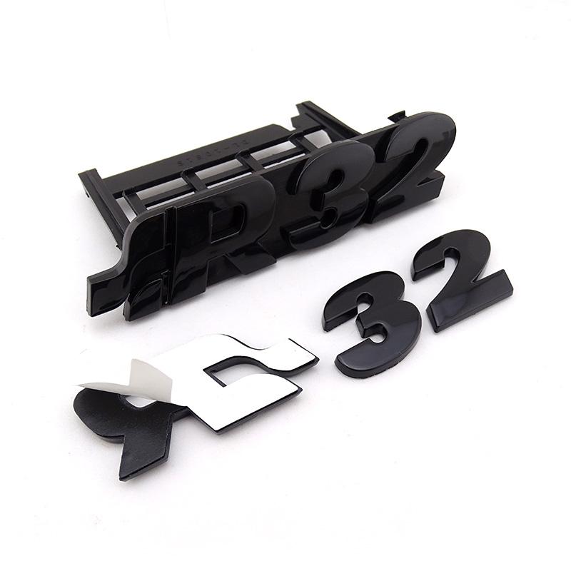 ankfz6 3d R32 Front Grill and truck Badge Emblem for VW Golf MK4 MK5 GOLF 4 Golf 5 R32 Boot Logo Sticker 1999-2008