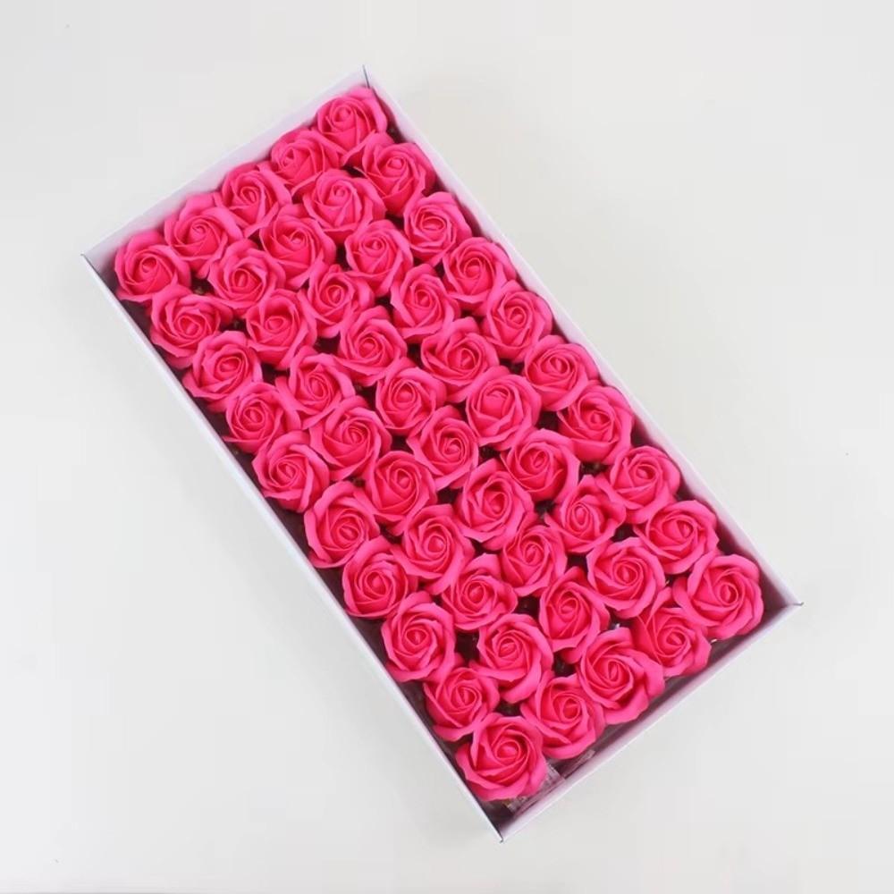 50Pcs Three Layer Rose Foam Rose Wreath Making Foam Rose Heads Soap Rose Flower Bridal Bouquet