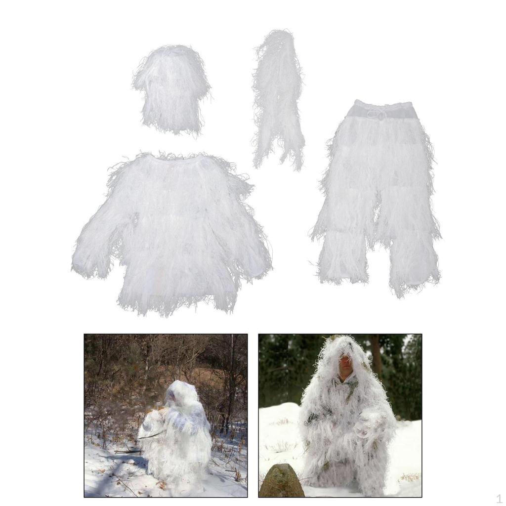 3D Охотничий Костюм Снежно-Лиственный Ghillie Bowhunt