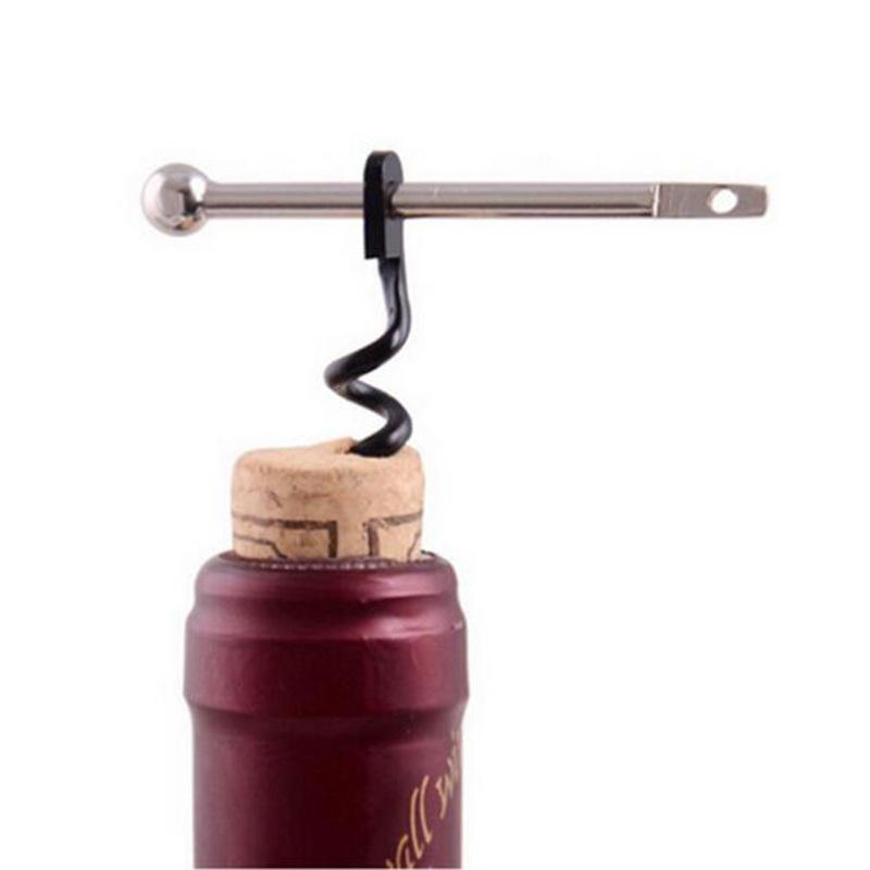 Mini Wine Beer Bottle Opener Portable Stainless Steel Corkscrew Double Hinged Bottle Corkscrew Outdoor Keychain Wine Opener Bar