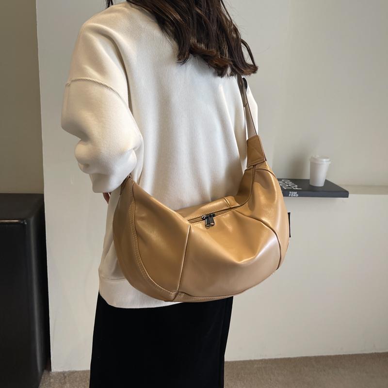 Women's Popular Dumpling Bag Crossbody Bag PU Leather Shoulder Bag Cattle Bag