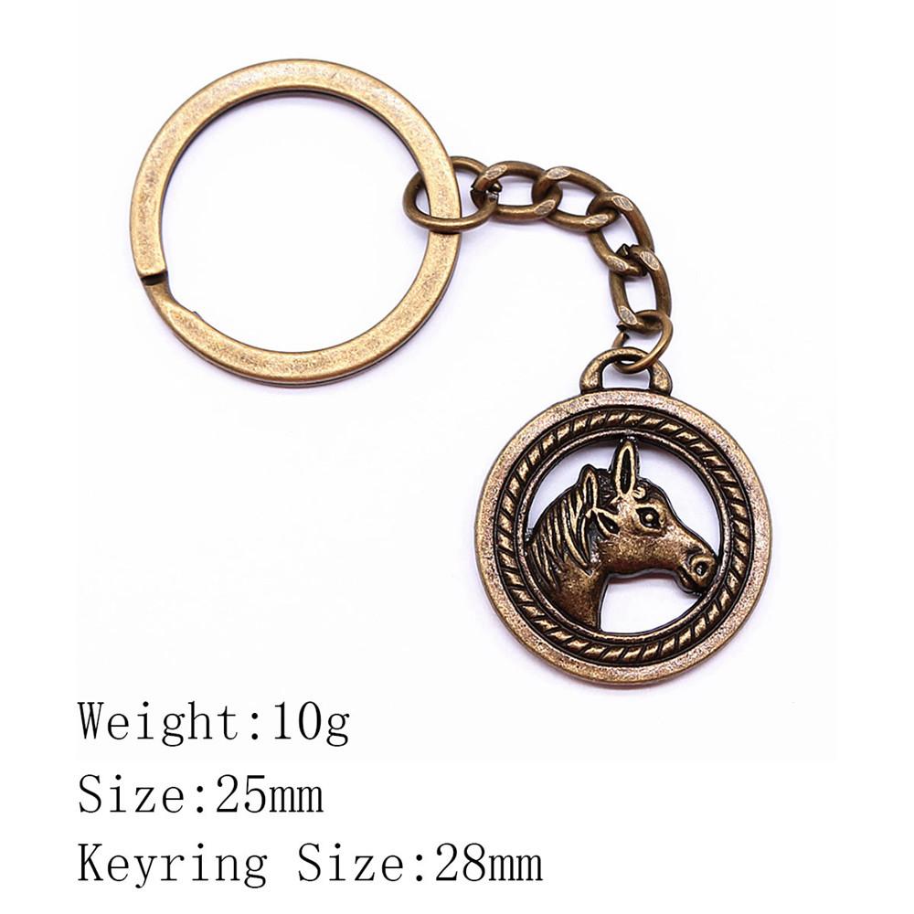 Металлический брелок в виде головы лошади/единорога - 52x51 мм, 19,9 г, Идеально подходит для сумок и домашнего декора