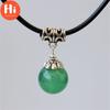 Привет Подвески Зеленый Бусина Кулон Ожерелье Тибетского Серебра Цвет Чокер Цепи Женские Подарки