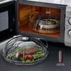 Брызгозащищенная крышка для микроволновой печи. Прозрачная жаропрочная крышка для пищевых продуктов с ручкой. Кухонная посуда, не содержащая BPA, для хранения и нагревания продуктов питания.