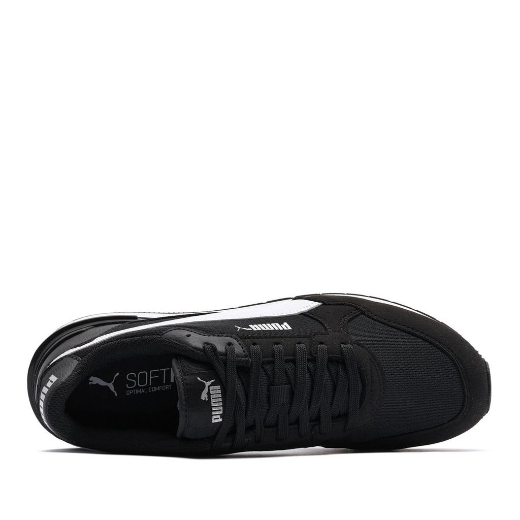 Puma St Runner V4 Mesh Удобная амортизация Низкий верх Повседневные кроссовки Унисекс кроссовки Черный Белый 399666-01